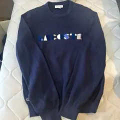 LACOSTE ネイビー ロゴセーター US XS