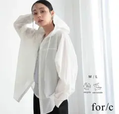for/c フォーシー フーディーシャツ　ドルマン　 Lサイズ