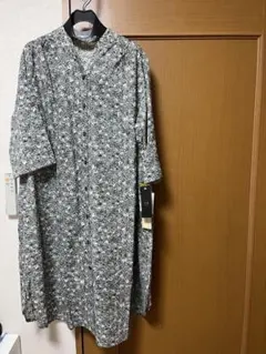税込価格15180円【新品未使用タグ付き】花柄 七分袖 シャツワンピース