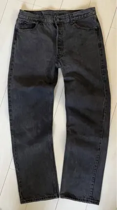 極上USA製 90s リーバイス501 ブラックデニム W36 後染めサルファ染