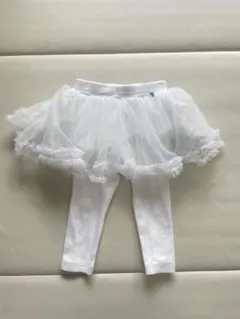 プティマインpetit mainチュチュ付きレギンス ホワイト