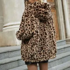★お洒落なレオパードボアジャケット ギャル ヒョウ柄