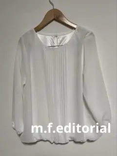 m.f.editorial 長袖プルオーバー　ブラウス　フォーマル