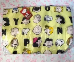 スヌーピー 保冷温トートバッグ 保冷バッグ 内側アルミ仕様 黃 イエロー