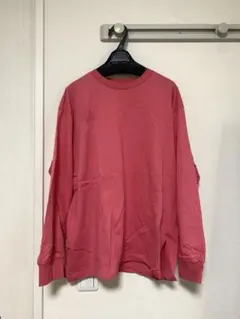 ピンク 長袖 Tシャツ サイドスリット　ルメランジュのサムネイル