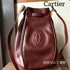 Cartier ショルダーバッグ レザー ボルドー マストライン 巾着のサムネイル