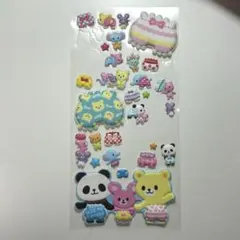 【当時物】どうぶつ もっちりシール 立体 平成レトロ