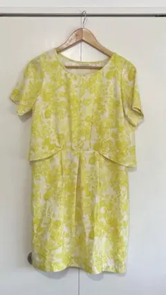 le.coeur blanc 花柄ショートスリーブドレス