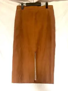 アダムエロペ　スエード風　スリットスカート