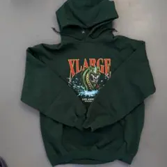 XLARGE ダークグリーン パーカー L