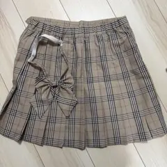 WEGO プリーツスカート チェック　リボン付き