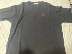 Naughty ハートプリント Tシャツ ブラック