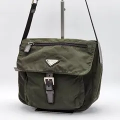 【PRADA】プラダ ショルダーバッグ テスートナイロン 三角ロゴ グリーンのサムネイル