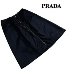 極美品✨PRADA プラダ✨ Re-Nylon スカート ブラッククリスタルのサムネイル