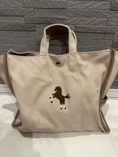 SEVEN TEN セブンテン トートバッグ キャンバス 馬 A4収納