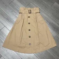 Emsexcite/ベージュ フレアスカート /M