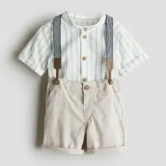 H&M セレモニースーツ 80 双子 フォーマル サスペンダー