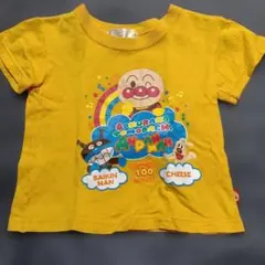 訳あり！size不明 画像確認必須！ アンパンマン 半袖Tシャツ イエロー