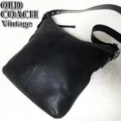 Vintage Coach オールドコーチ✨️ショルダーバッグ　オールレザー　黒