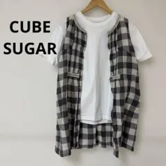 キューブシュガー　コットンリネン　ノースリーブ チュニックのサムネイル