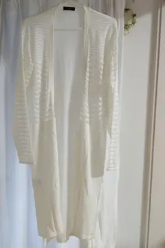 Paul Smith ホワイト ストライプ カーディガン　紐付き