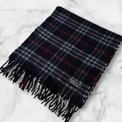 ✨美品✨Burberrys カシミヤ100%ノバチェック マフラー ネイビー