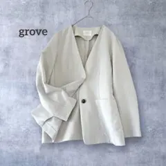 【グローブ】Wクロス ノーカラージャケット 入学式 フォーマル 上着 M