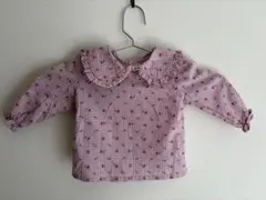 ZARA ベビー キッズ ブラウス ギンガムチェック フリル襟