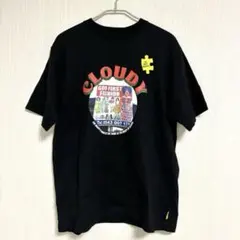 クラウディー　半袖プリントTシャツ　黒