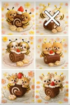 【506】そら様パネル　チョコロールケーキ☆犬