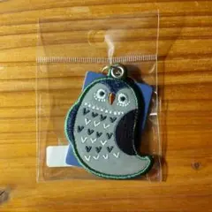 リフレクター刺繍キーホルダー owl