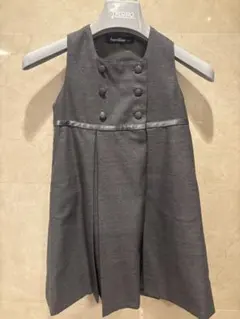 familiar グレー ジャンバースカート