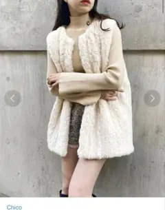 Chico ファーキルティングベスト