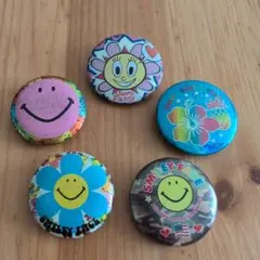 平成レトロ　缶バッジ　5個セット