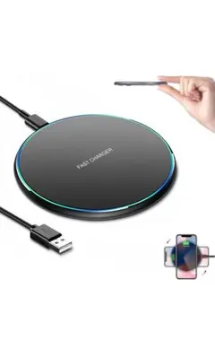 ワイヤレス充電器 置き型充電器 最大15W出力 Type-C iPhone充電器