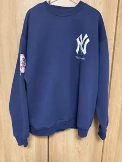 美品☆ニューヨークヤンキース　野球　トレーナー　スウェット　L ネイビー