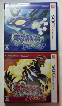 新品未開封】ORAS ポケモン オメガルビー／アルファサファイア 2本3DS