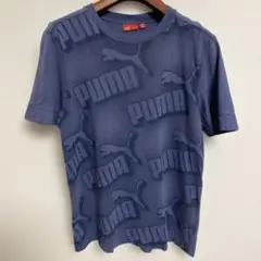 PUMA プーマ ネイビー ロゴプリント Tシャツ M