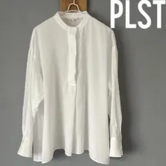 PLST リネンブレンドスキッパーシャツ ホワイトLのサムネイル