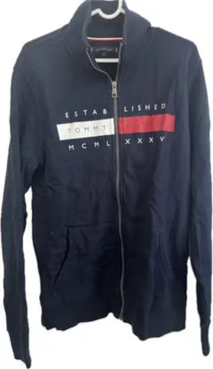Tommy Hilfiger ネイビー ジップアップパーカー