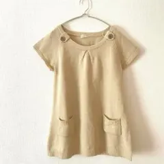 ☆【RIMSBY FIELD】ニット ラグランスリーブ 飾りボタン ポケット M