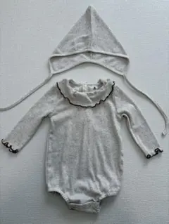 &mignon ボンネット付きロンパース　80サイズ