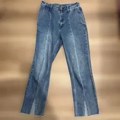 フロントスリット デニムパンツ