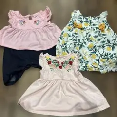 夏服　カットソー　ロンパース　セット
