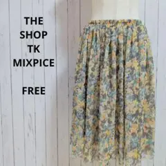 THE SHOP TK☆花柄フレアスカート　ひざ丈　FREE　ウエストゴムのサムネイル
