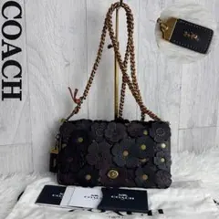 美品♡最高級♡コーチ ターンロック レザー ショルダーバッグ ティーローズ