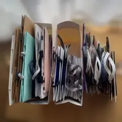 紙袋　ショップ袋　ショッパー　まとめ売り　大量 ピンク・白・黒・緑・青 ５５枚