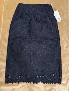新品 index レース タイトスカート 紺色