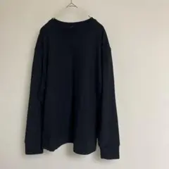 【ユニクロ】ソフトニットフリースクルーネックT シャツ　L　 ブラック
