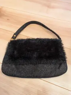 ファー付きミニバック